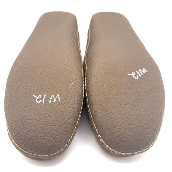 LL Bean Mens Flannel-Lined Moccasin Slippers Size 10M Brown Leather House Shoes - Picture 7 of 9